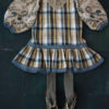 Bonjour Diary Folk Dress Mix match Check Fabric #Littlefrenchheart