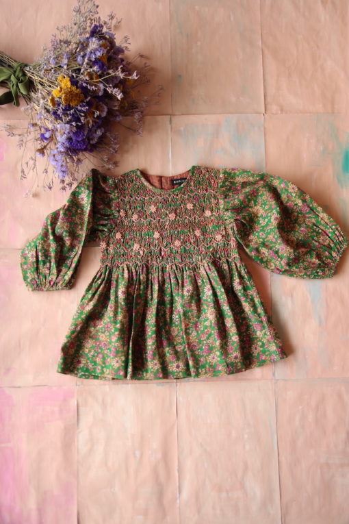 Bonjour Diary Handsmock Blouse Small Flowers #Littlefrenchheart