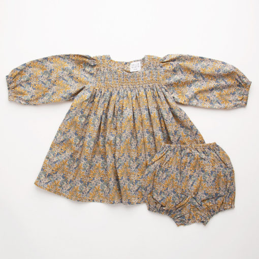 Draughts Dress & Skipping Bloomer Set - Aubrey Forest Liberty #Littlefrenchheart