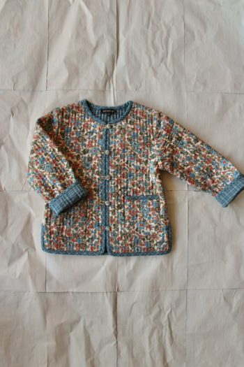 Reversible Quilted Jacket small blue FLowers #Littlefrenchheart