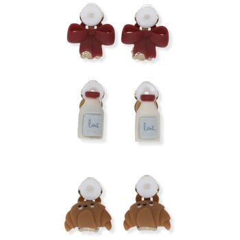 Konges Slojd 3 Pack Clip Earrings Bon Appetit