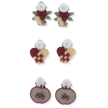 Konges Slojd 3 Pack Clip Earrings Christmas