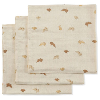 Konges-Slojd-Muslin-Cloth-Pack-of-three-Petite-Lapin-#Littlefrenchheart