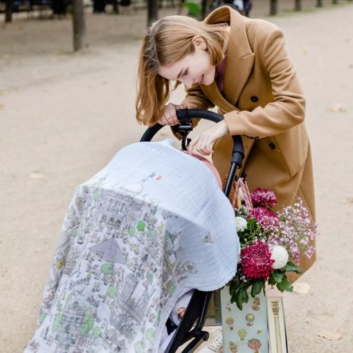 Atelier Choux Paris Baby Wrap Covering Pram - Little French Heart