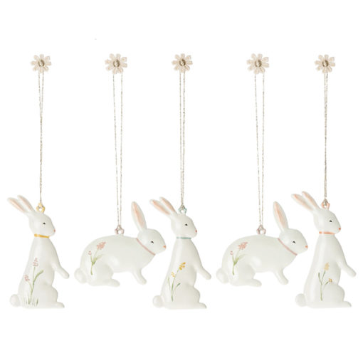 Maileg-Bunny-Ornament-Set-of-Five-Individual---Little-French-Heart
