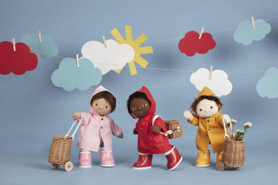 Olli-Ella Dinkum Doll Rainy Day Play Set Little French Heart