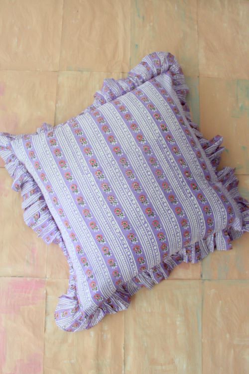 Bonjour Diary Cushion Cover Lilac - Little French Heart