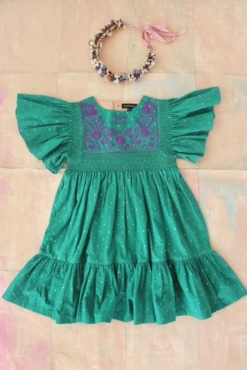 Bonjour Diary Rosalie Dress Green - Little French Heart