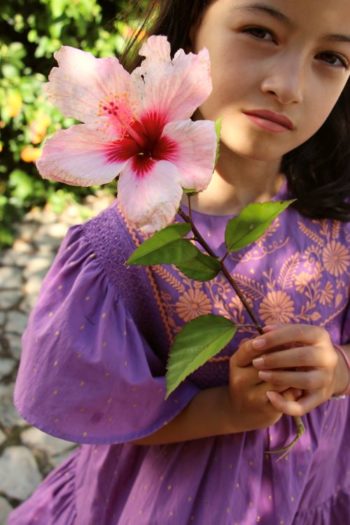 Bonjour Diary Rosalie Dress Lilac Beautiful Girls Wear - Little French Heart