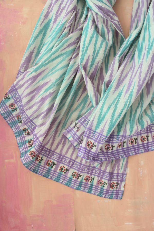 Bonjour Diary Scarf Ikat beautiful colours - Little French Heart