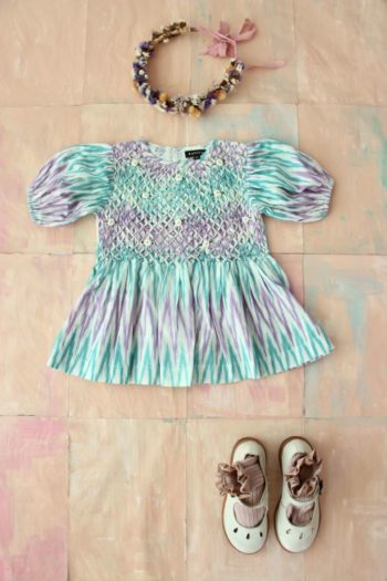 Bonjour Diary Smocked Blouse Ikat Beautiful Details - Little French Heart