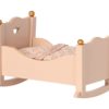 Maileg Cradle Baby Mouse Pink
