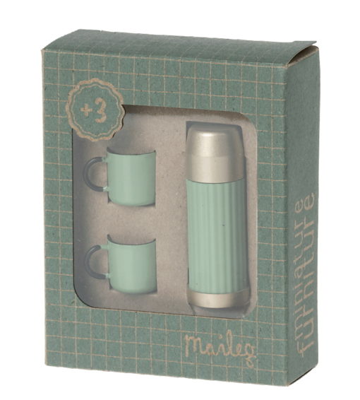 Maileg Thermos and Cups Mint Packaging - Little French Heart