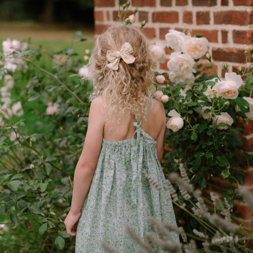 Nellie Quats Daisy Chain Dress Coward Liberty Print Organic Cotton back beautiful - Little French Heart