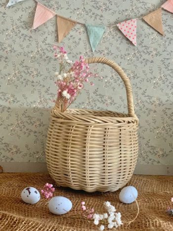 Olli Ella Berry Easter Basket Straw - Little French Heart