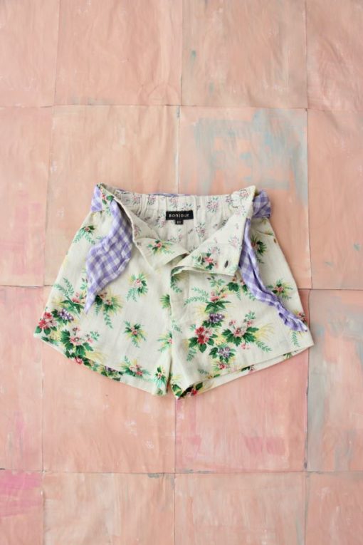 BOnjour Diary Tropical shorts with belt - Little French Heart