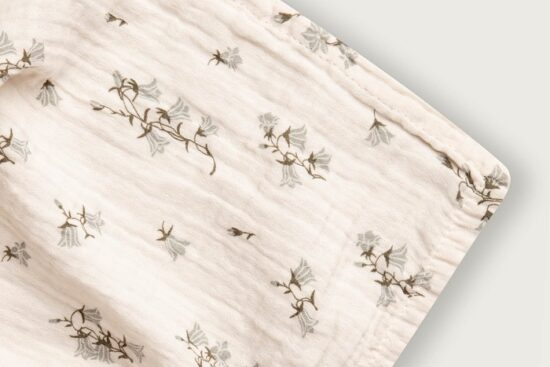 Bluebell Muslin Swaddle Blanket print - Little French Heart