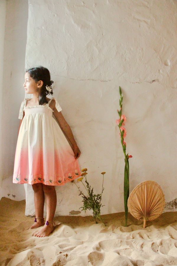 Bonjour Diary Dip Dye Petticoat Dress beautiful details - Little French Heart