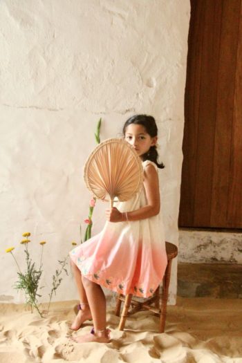 Bonjour Diary Dip Dye Petticoat Dress with fan - Little French Heart