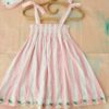 Bonjour Diary Pink Deck Chair Stipe Petticoat Dress Full Length - Little French Heart