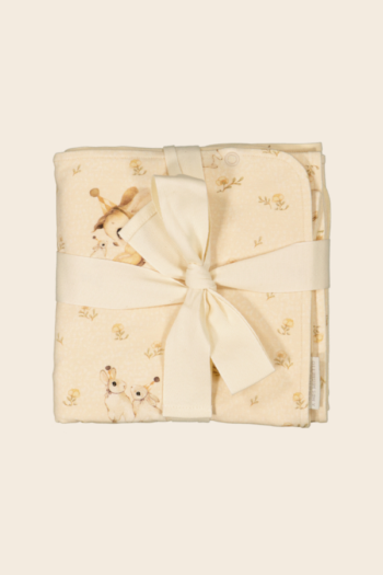 Mrs Mighetto Baby Blanket Stella Patterning - Little French Heart