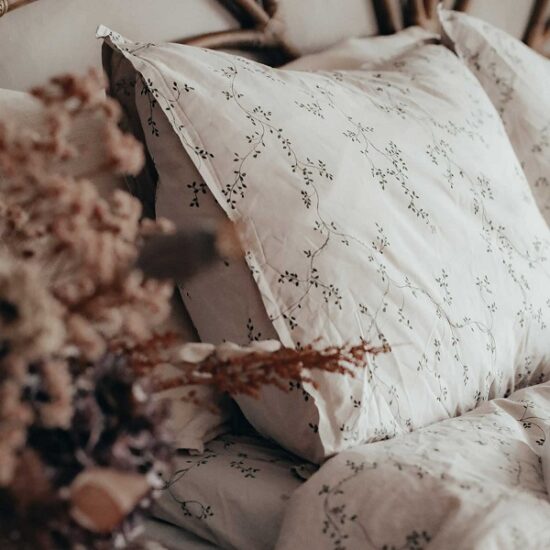 Garbo & Friends Percale Botany Single Bed Set with pillow - Little French Heart