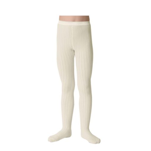 Louise Traditional Ribbed Tights Sweet Lamb front - Little French Heart