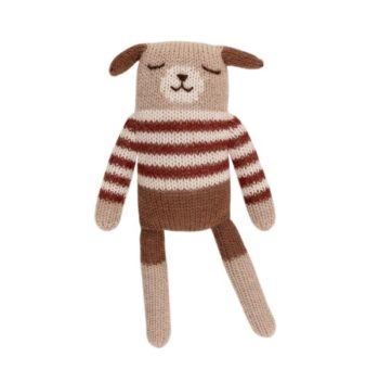 Main Sauvage knitted_toy_puppy_sienna_striped_sweater at Little French heart