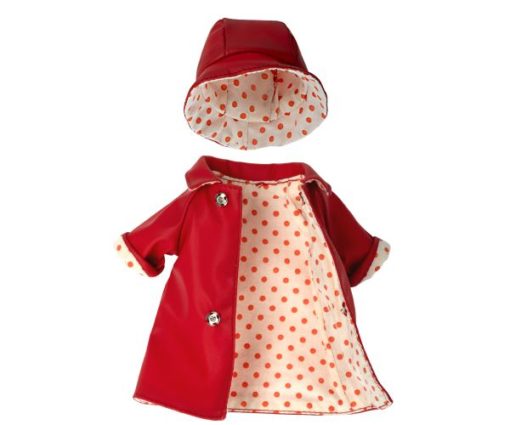 Rain Coat & Hat for Teddy Mum inside of jacket - Little French Heart