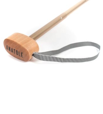 Anatole Umbrella Grosgrain strap and maple handle - Little French Heart