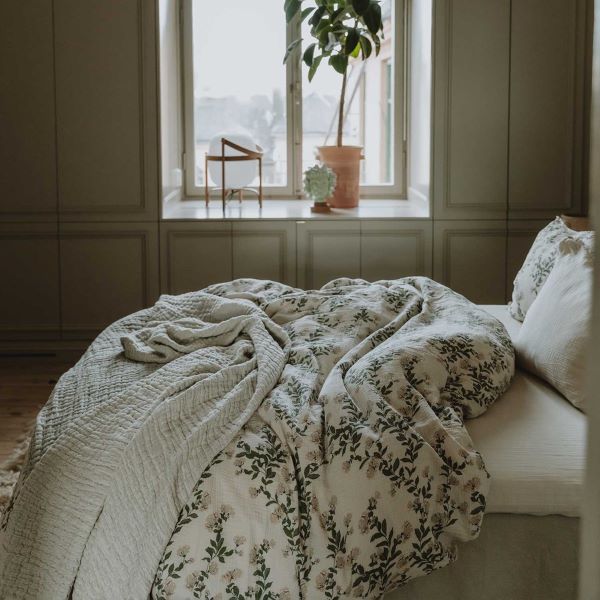 Garbo & Friends Floral Moss Single Bed Set