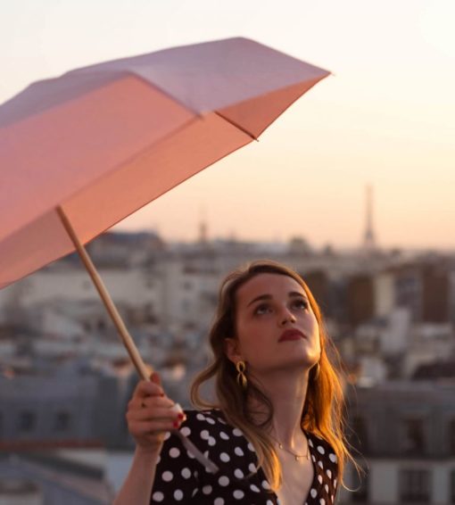 anatole-micro umbrella-rose-pale-rooftop-Little French Heart