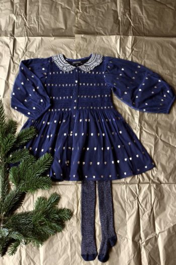 Bonjour Diary Tunique Blouse Indigo Tulle Beautiful Childrens wear - Little French Heart