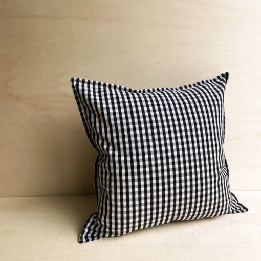 cotton-havana-cushion-vichy-black beautiful french cushions - Little French Heart