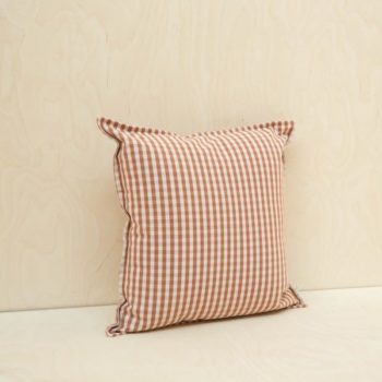cotton-havana-cushion-vichy-brique pattern - Little French Heart