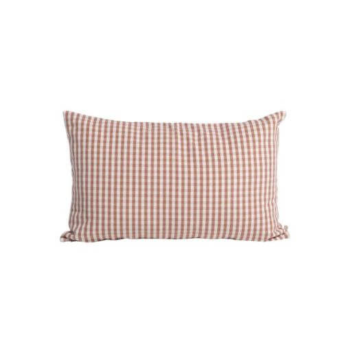cotton-sao-paulo-cushion-vichy-brique beautiful french cushions - Little French Heart