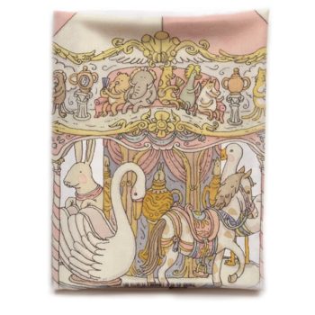 Atelier Choux Cashmere Blanket -Carousel-Pink Reversible - Little French Heart