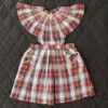 Bonjour Diary Apron Dress Red Tartan front - Little French Heart