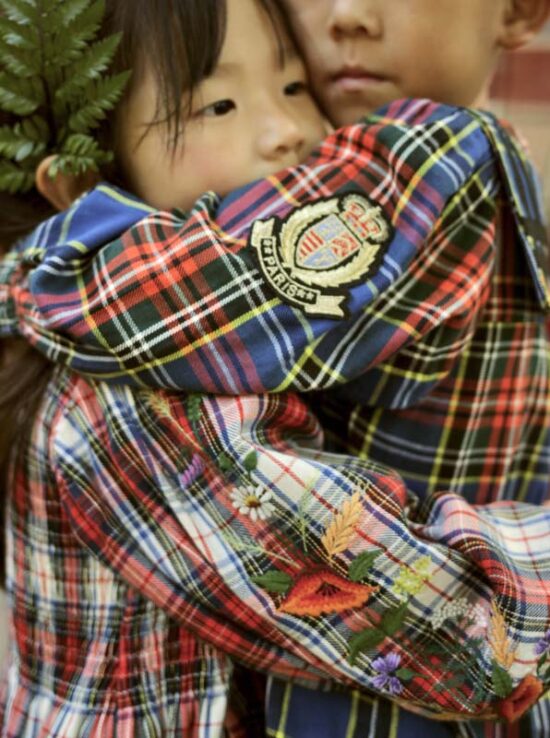 Bonjour Diary Blue Tartan Red Tartan - Little French Heart