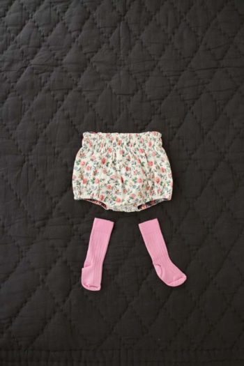 Bonjour Diary Reversible baby bloomers Ivory Flowers so cute - Little French Heart