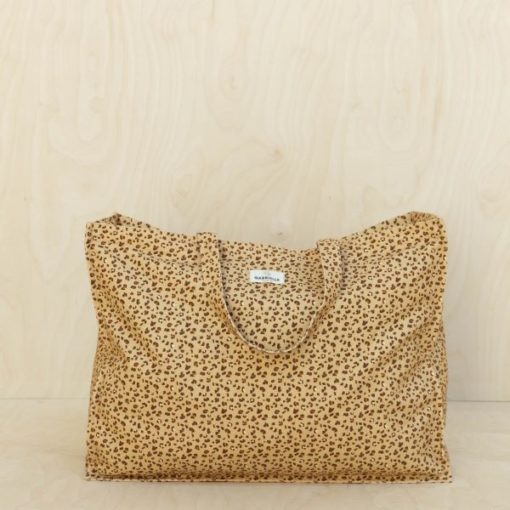 Gabrielle Paris week-end-bag-leopard-sable size Little French Heart