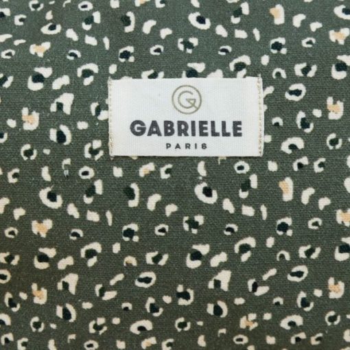 Gabrielle Toiletry bag-leopard-kaki print Little French Heart