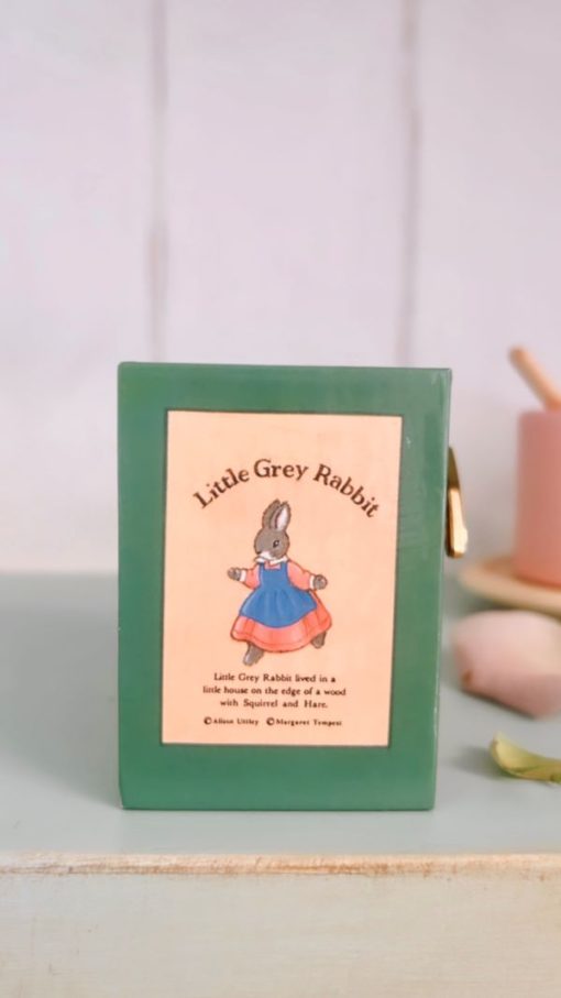 Dancing Musical Little Grey Rabbit - Little French Heart Keepsake Gifts