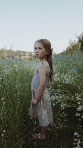 Bonjour Diary Long Skirt Dress Blue Garden - Giselle Bergstrm for Little French Heart 10