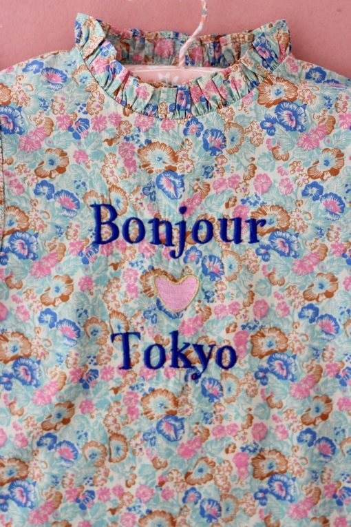 Bonjour Tokyo flounce blue garden - Little French Heart