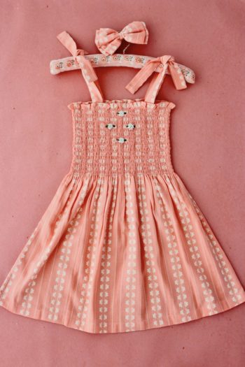 Bonjour vanilla strawberry long skirt dress - Little French Heart