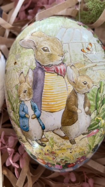German Easter Egg Peter Rabbit and Benjamin Bunny - Little French Heart