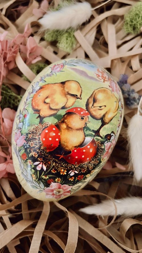 German Vintage Easter Eggs - Sweet Chickens - Little French Heart