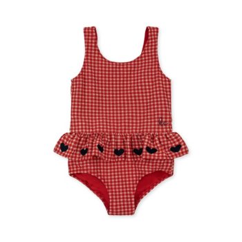 Konges Slojd Soline Swimsuit Barbados Cherry - Little French Heart 1
