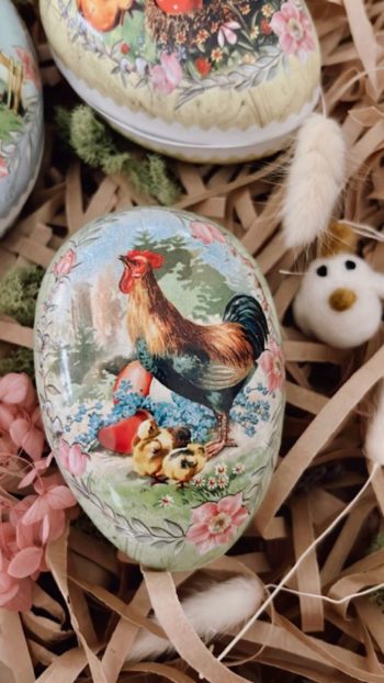 Traditional Vintage Easter Eggs - The Rooster - Little French Heart